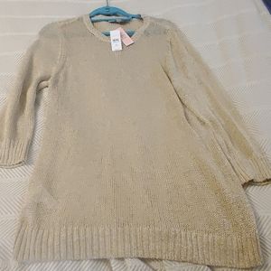 LOFT gold sweater size 14 NEW!!!!